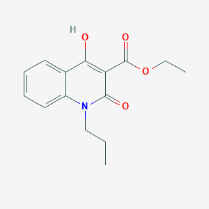 molecular formula C15H17NO4 B5913689 ethyl 4-hydroxy-2-oxo-1-propyl-1,2-dihydro-3-quinolinecarboxylate 