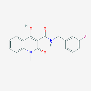 molecular formula C18H15FN2O3 B5913695 N-(3-fluorobenzyl)-4-hydroxy-1-methyl-2-oxo-1,2-dihydro-3-quinolinecarboxamide 