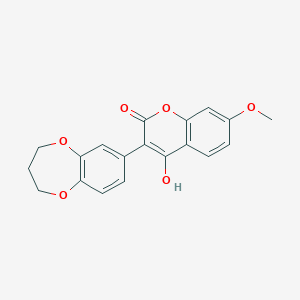 molecular formula C19H16O6 B5913696 3-(3,4-dihydro-2H-1,5-benzodioxepin-7-yl)-4-hydroxy-7-methoxy-2H-chromen-2-one 