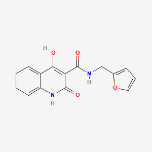 molecular formula C15H12N2O4 B5913699 N-(2-furylmethyl)-4-hydroxy-2-oxo-1,2-dihydro-3-quinolinecarboxamide 