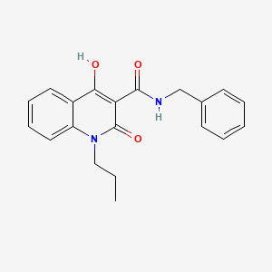molecular formula C20H20N2O3 B5913705 N-benzyl-4-hydroxy-2-oxo-1-propyl-1,2-dihydro-3-quinolinecarboxamide 