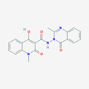 molecular formula C20H16N4O4 B5913715 4-hydroxy-1-methyl-N-(2-methyl-4-oxo-3(4H)-quinazolinyl)-2-oxo-1,2-dihydro-3-quinolinecarboxamide 