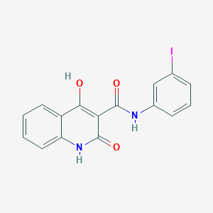 molecular formula C16H11IN2O3 B5913735 4-hydroxy-N-(3-iodophenyl)-2-oxo-1,2-dihydro-3-quinolinecarboxamide 