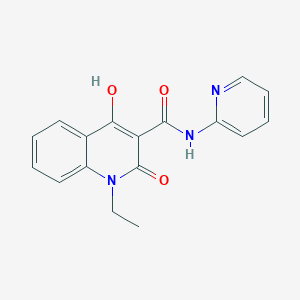 molecular formula C17H15N3O3 B5913745 1-ethyl-4-hydroxy-2-oxo-N-2-pyridinyl-1,2-dihydro-3-quinolinecarboxamide 