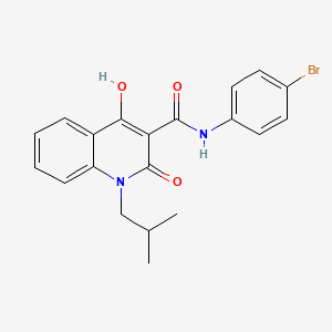 molecular formula C20H19BrN2O3 B5913757 N-(4-bromophenyl)-4-hydroxy-1-isobutyl-2-oxo-1,2-dihydro-3-quinolinecarboxamide 