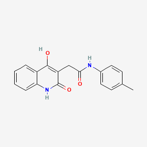 molecular formula C18H16N2O3 B5913767 2-(4-hydroxy-2-oxo-1,2-dihydro-3-quinolinyl)-N-(4-methylphenyl)acetamide 