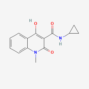 molecular formula C14H14N2O3 B5913792 N-cyclopropyl-4-hydroxy-1-methyl-2-oxo-1,2-dihydro-3-quinolinecarboxamide 