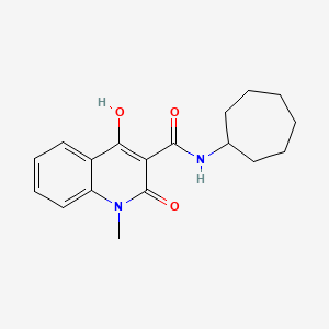 molecular formula C18H22N2O3 B5913793 N-cycloheptyl-4-hydroxy-1-methyl-2-oxo-1,2-dihydro-3-quinolinecarboxamide 