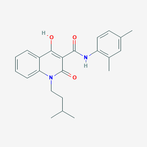 molecular formula C23H26N2O3 B5913800 N-(2,4-dimethylphenyl)-4-hydroxy-1-(3-methylbutyl)-2-oxo-1,2-dihydro-3-quinolinecarboxamide 