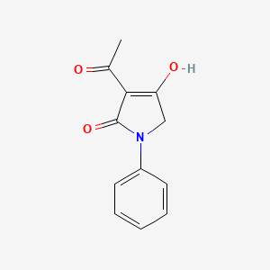 molecular formula C12H11NO3 B5913816 3-(1-hydroxyethylidene)-1-phenyl-2,4-pyrrolidinedione 
