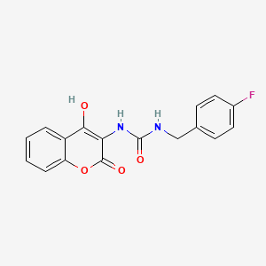 molecular formula C17H13FN2O4 B5913841 N-(4-fluorobenzyl)-N'-(4-hydroxy-2-oxo-2H-chromen-3-yl)urea 