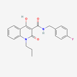 molecular formula C20H19FN2O3 B5913867 N-(4-fluorobenzyl)-4-hydroxy-2-oxo-1-propyl-1,2-dihydro-3-quinolinecarboxamide 