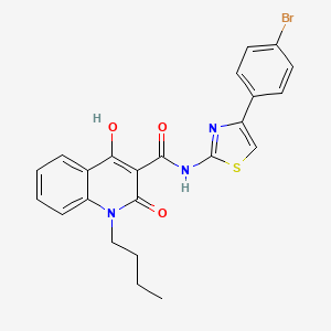 molecular formula C23H20BrN3O3S B5913895 N-[4-(4-bromophenyl)-1,3-thiazol-2-yl]-1-butyl-4-hydroxy-2-oxo-1,2-dihydro-3-quinolinecarboxamide 