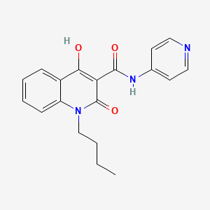 molecular formula C19H19N3O3 B5913901 1-butyl-4-hydroxy-2-oxo-N-4-pyridinyl-1,2-dihydro-3-quinolinecarboxamide 