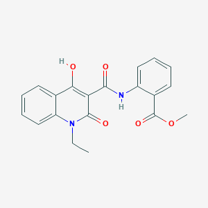 molecular formula C20H18N2O5 B5913946 methyl 2-{[(1-ethyl-4-hydroxy-2-oxo-1,2-dihydro-3-quinolinyl)carbonyl]amino}benzoate 