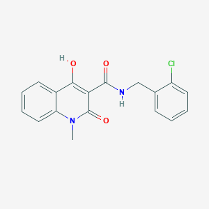 molecular formula C18H15ClN2O3 B5913960 N-(2-chlorobenzyl)-4-hydroxy-1-methyl-2-oxo-1,2-dihydro-3-quinolinecarboxamide 