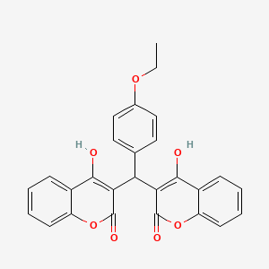 molecular formula C27H20O7 B5913964 3,3'-[(4-ethoxyphenyl)methylene]bis(4-hydroxy-2H-chromen-2-one) 