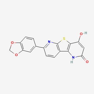 molecular formula C17H10N2O4S B5913965 7-(1,3-benzodioxol-5-yl)-4-hydroxypyrido[2',3':4,5]thieno[2,3-b]pyridin-2(1H)-one 