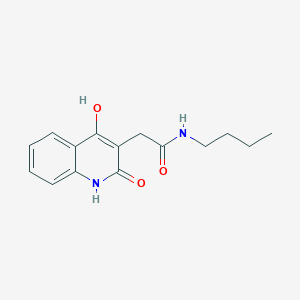 molecular formula C15H18N2O3 B5913979 N-butyl-2-(4-hydroxy-2-oxo-1,2-dihydro-3-quinolinyl)acetamide 