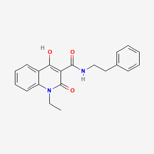 molecular formula C20H20N2O3 B5913987 1-ethyl-4-hydroxy-2-oxo-N-(2-phenylethyl)-1,2-dihydro-3-quinolinecarboxamide 