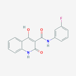 molecular formula C16H11FN2O3 B5913995 N-(3-fluorophenyl)-4-hydroxy-2-oxo-1,2-dihydro-3-quinolinecarboxamide 
