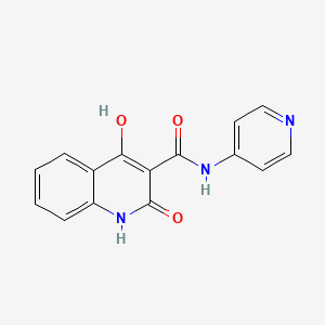 molecular formula C15H11N3O3 B5913996 4-羟基-2-氧代-N-4-吡啶基-1,2-二氢-3-喹啉甲酰胺 