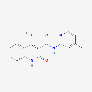 molecular formula C16H13N3O3 B5914006 4-hydroxy-N-(4-methyl-2-pyridinyl)-2-oxo-1,2-dihydro-3-quinolinecarboxamide 