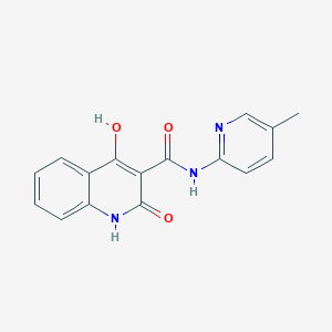 4-hydroxy-N-(5-methyl-2-pyridinyl)-2-oxo-1,2-dihydro-3-quinolinecarboxamide