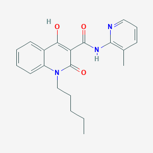 molecular formula C21H23N3O3 B5914013 4-hydroxy-N-(3-methyl-2-pyridinyl)-2-oxo-1-pentyl-1,2-dihydro-3-quinolinecarboxamide 