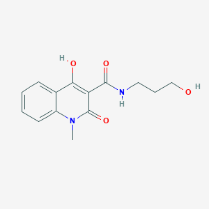 molecular formula C14H16N2O4 B5914020 4-hydroxy-N-(3-hydroxypropyl)-1-methyl-2-oxo-1,2-dihydro-3-quinolinecarboxamide 