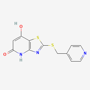 molecular formula C12H9N3O2S2 B5914024 7-hydroxy-2-[(4-pyridinylmethyl)thio][1,3]thiazolo[4,5-b]pyridin-5(4H)-one 