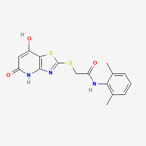 molecular formula C16H15N3O3S2 B5914032 N-(2,6-dimethylphenyl)-2-[(7-hydroxy-5-oxo-4,5-dihydro[1,3]thiazolo[4,5-b]pyridin-2-yl)thio]acetamide 