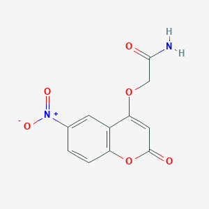 molecular formula C11H8N2O6 B5914050 2-[(6-nitro-2-oxo-2H-chromen-4-yl)oxy]acetamide 