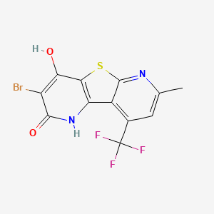 molecular formula C12H6BrF3N2O2S B5914087 3-bromo-4-hydroxy-7-methyl-9-(trifluoromethyl)pyrido[2',3':4,5]thieno[2,3-b]pyridin-2(1H)-one 