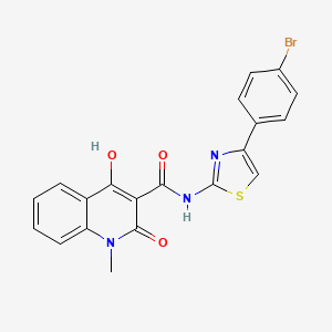 molecular formula C20H14BrN3O3S B5914093 N-[4-(4-bromophenyl)-1,3-thiazol-2-yl]-4-hydroxy-1-methyl-2-oxo-1,2-dihydro-3-quinolinecarboxamide 