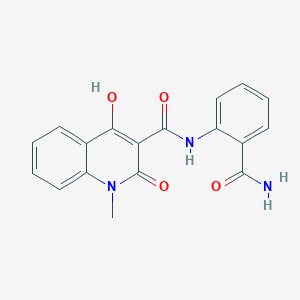 N-[2-(aminocarbonyl)phenyl]-4-hydroxy-1-methyl-2-oxo-1,2-dihydro-3-quinolinecarboxamide