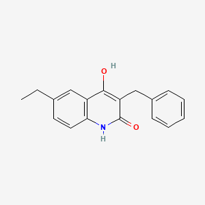 molecular formula C18H17NO2 B5914120 3-benzyl-6-ethyl-4-hydroxy-2(1H)-quinolinone 