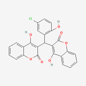molecular formula C25H15ClO7 B5914122 3,3'-[(5-氯-2-羟基苯基)亚甲基]双(4-羟基-2H-色烯-2-酮) 