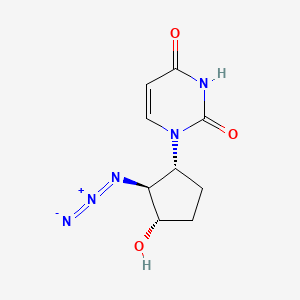 B591413 1-((1R,2S,3S)-2-Azido-3-hydroxycyclopentyl)pyrimidine-2,4(1H,3H)-dione CAS No. 138191-95-4