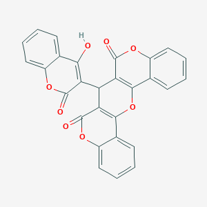 molecular formula C28H14O8 B5914139 7-(4-hydroxy-2-oxo-2H-chromen-3-yl)-6H,7H,8H-chromeno[3',4':5,6]pyrano[3,2-c]chromene-6,8-dione CAS No. 13475-19-9