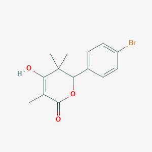 molecular formula C14H15BrO3 B5914152 6-(4-bromophenyl)-4-hydroxy-3,5,5-trimethyl-5,6-dihydro-2H-pyran-2-one 