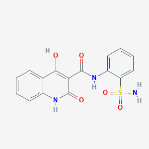 molecular formula C16H13N3O5S B5914170 N-[2-(aminosulfonyl)phenyl]-4-hydroxy-2-oxo-1,2-dihydro-3-quinolinecarboxamide 