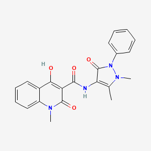 molecular formula C22H20N4O4 B5914177 N-(1,5-dimethyl-3-oxo-2-phenyl-2,3-dihydro-1H-pyrazol-4-yl)-4-hydroxy-1-methyl-2-oxo-1,2-dihydro-3-quinolinecarboxamide 