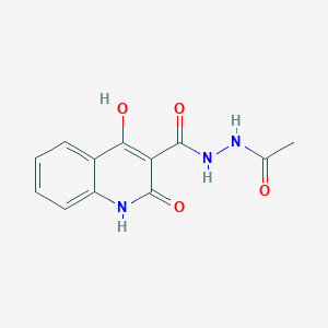 molecular formula C12H11N3O4 B5914179 N'-acetyl-4-hydroxy-2-oxo-1,2-dihydro-3-quinolinecarbohydrazide 