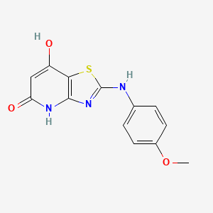 2-[(4-methoxyphenyl)amino][1,3]thiazolo[4,5-b]pyridine-5,7-diol