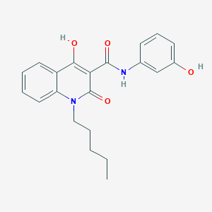 molecular formula C21H22N2O4 B5914217 4-hydroxy-N-(3-hydroxyphenyl)-2-oxo-1-pentyl-1,2-dihydro-3-quinolinecarboxamide 