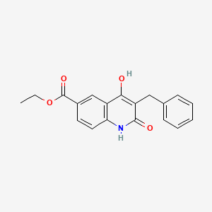 molecular formula C19H17NO4 B5914225 ethyl 3-benzyl-4-hydroxy-2-oxo-1,2-dihydro-6-quinolinecarboxylate 