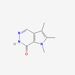 molecular formula C9H11N3O B591423 1,2,3-Trimethyl-1H-pyrrolo[2,3-d]pyridazin-7(6H)-one CAS No. 138657-36-0