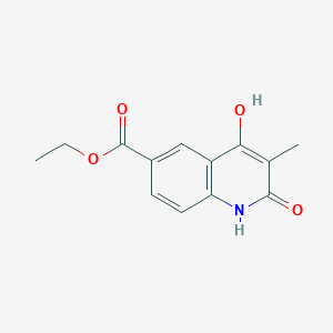 molecular formula C13H13NO4 B5914230 ethyl 4-hydroxy-3-methyl-2-oxo-1,2-dihydroquinoline-6-carboxylate 
