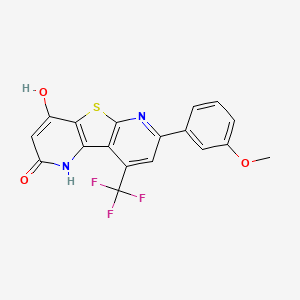 molecular formula C18H11F3N2O3S B5914241 4-hydroxy-7-(3-methoxyphenyl)-9-(trifluoromethyl)pyrido[2',3':4,5]thieno[2,3-b]pyridin-2(1H)-one 